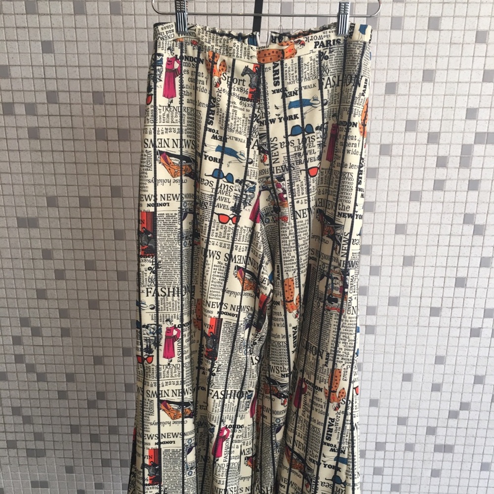 Samuel Dong Magazine Print Pant